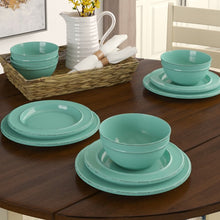 Load image into Gallery viewer, Harwood 12 Piece Dinnerware Set, Service for 4 Teal(260)
