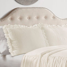 Load image into Gallery viewer, Lewis Ruffle Skirt Bedspread Set Ivory King(1793RR)
