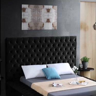 Geralyn Upholstered Headboard Queen Black 3043RR