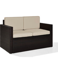 Load image into Gallery viewer, Outdoor Wicker Loveseat Brown AS IS #34HW
