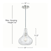 Load image into Gallery viewer, Strathmore 1 - Light Single Teardrop Pendant Polished Nickel(1326)
