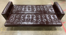 Load image into Gallery viewer, Faux Leather Convertible Sleeper Sofa Dark Brown *AS IS* 961CDR
