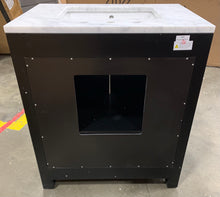 Load image into Gallery viewer, Minnetrista 30" Single Bathroom Vanity Set Black/Marble Sink 1004CDR
