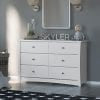 Load image into Gallery viewer, White Crescent 6 Drawer Double Dresser - #47CE
