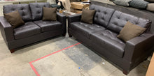 Load image into Gallery viewer, Cheyne 2 Piece Faux Leather Living Room Set Espresso Brown *AS IS* 1001CDR
