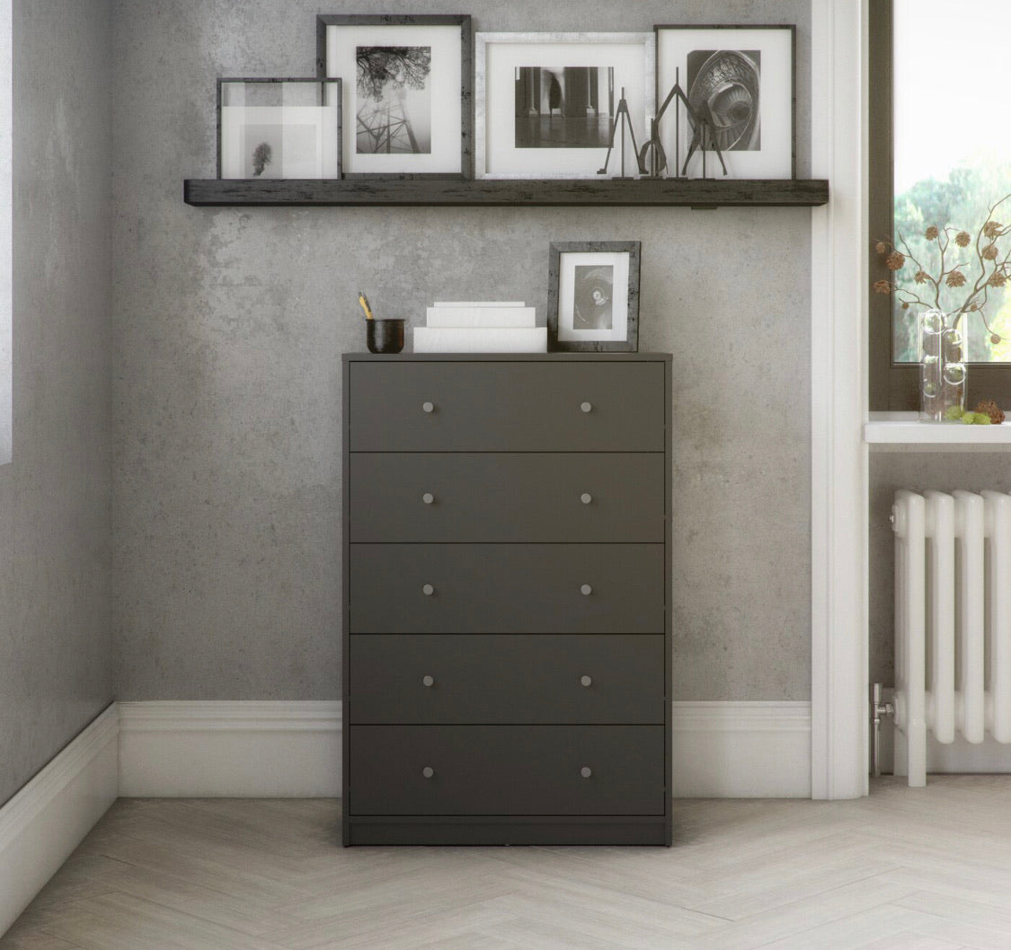 Guilford 5 Drawer Chest-Grey #35-NT