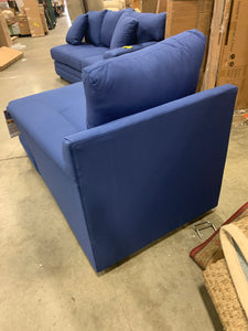 Klaussner Home furnishings right arm facing chaise lounge Blue *AS IS*