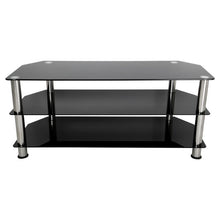 Load image into Gallery viewer, AVF  55&quot; TV Stand with Glass Shelves - Silver/Black(1403)
