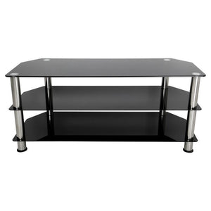 AVF  55" TV Stand with Glass Shelves - Silver/Black(1403)