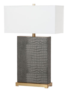 SET OF 2 Joyce 27.75" H Faux ALLIGATOR TABLE Lamps 33CDR