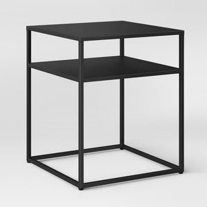 Glasgow Metal End Table Black AS IS(1187)