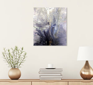 ‘Dreaming Abstract Silver Abstract’ Wrapped Canvas 20x24 #264-NT