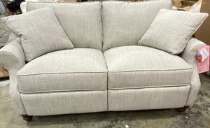 Doug Power Reclining 67" Rolled Arm Loveseat Dove