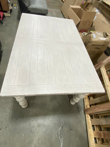 Aberdeen Weathered Worn White Extendable Rectangular Dining Table