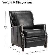 Load image into Gallery viewer, darby home co bischof genuine leather manual recliner #133-NT
