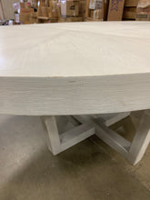 Load image into Gallery viewer, Farmhouse Round extendable table- whitewash grey
