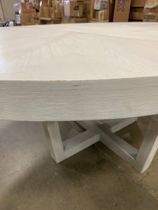 Farmhouse Round extendable table- whitewash grey
