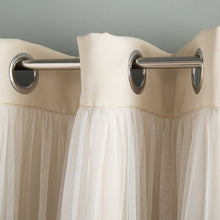 Load image into Gallery viewer, Brockham Solid Color Room Darkening Grommet Curtain Panels (Set of 2) In Color Beige 162 DC
