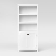 Load image into Gallery viewer, 72" Carson 5 Shelf Bookcase with Doors White(1338)

