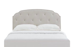 Mikesell Upholstered Tufted Headboard Full Light Gray