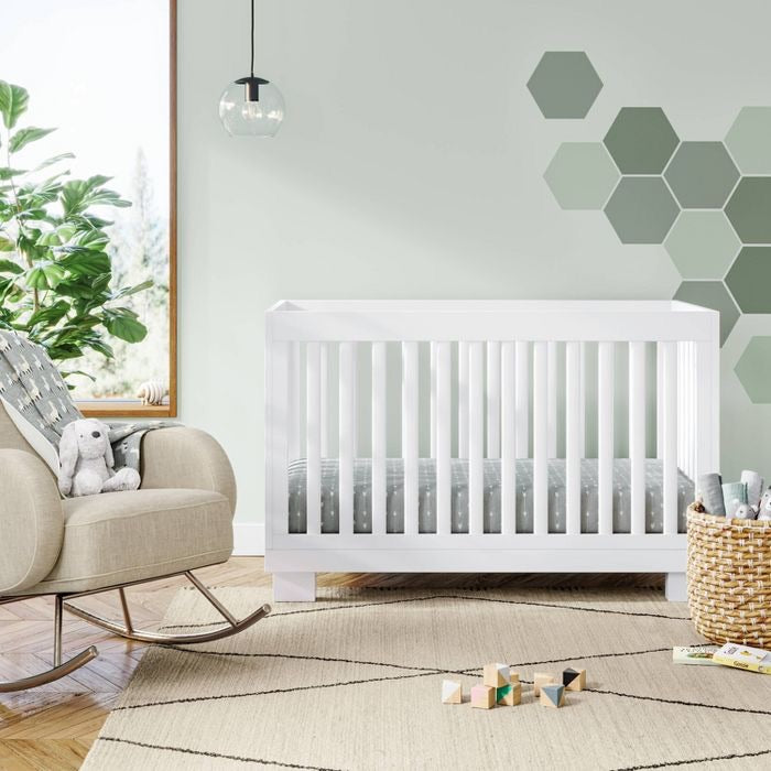 Babyletto Modo 3-in-1 Convertible Crib with Toddler Rail White(295)