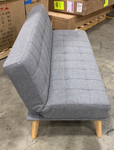 Load image into Gallery viewer, Devon &amp; Claire Miles Tufted Fabric Convertible Sofa Futon, Gray 957CDR
