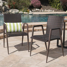 Load image into Gallery viewer, Ailani  Wicker Outdoor Dining Chairs (2-Pack) Brown(1566)
