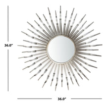 Load image into Gallery viewer, Naya 35-in L x 35-in W Sunburst Silver Framed Wall Mirror 3108RR
