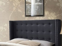 Load image into Gallery viewer, Savoy Storage Wingback Bed *Headboard Only*- Queen - Charcoal #637HW
