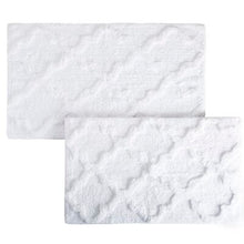 Load image into Gallery viewer, Rectangular 100% Cotton Non-Slip Geometric Bath Rug Set #323ha
