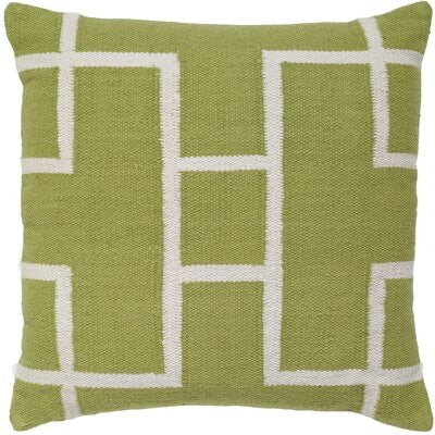 Miral Cotton Woven Throw Pillow-Light  Green #187HA