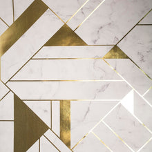 Load image into Gallery viewer, Metallic gold Clopton Marble Geometric 33&#39; L x 20.5&quot; W Wallpaper Roll 249 DC
