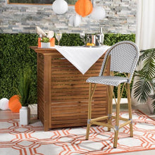 Load image into Gallery viewer, Ford Grey/White Wicker Outdoor Bar Stool 3142RR
