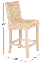 Load image into Gallery viewer, Tobie Rattan Counter Stool Single White Wash 3146RR
