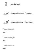 Load image into Gallery viewer, Westport 84” flared arm sofa
