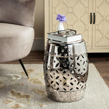 Load image into Gallery viewer, Lattice Coin Garden Stool Silver(2098RR)
