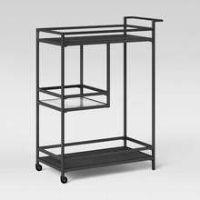 Load image into Gallery viewer, Glasgow Metal Bar Cart Black (1861RR)

