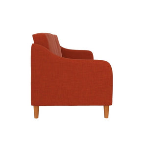 Joy 77" Round Arm Sleeper Burned Orange #354HW