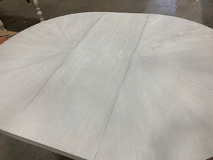 Farmhouse Round extendable table- whitewash grey