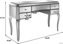 Load image into Gallery viewer, 5 Drawer Mirrored Desk, #6919

