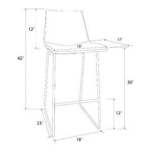 Bowden Faux Leather Barstool Single Caramel (1227)