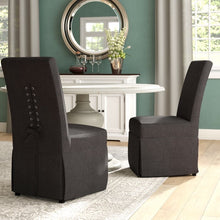 Load image into Gallery viewer, Benton Upholstered Slipcover Dining Chairs Set of 2 Charcoal(727)
