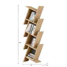 Load image into Gallery viewer, Manawa Floating Geometric Bookcase Oak(360)
