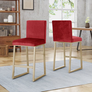 Set of 2 Kilgo 26.75” Counter Stool-Wine #4732