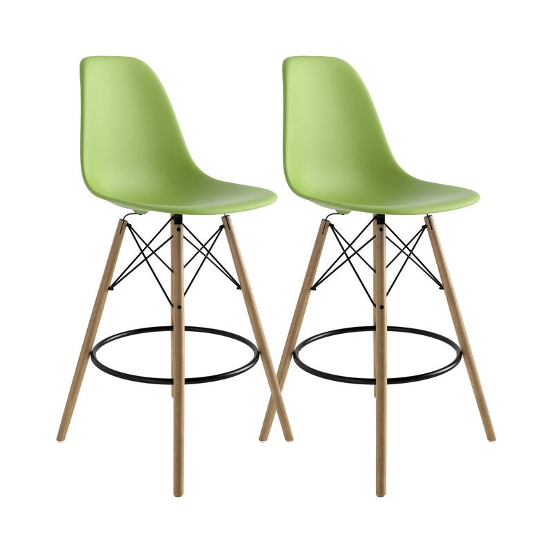 Alyssa Counter Stool Set of 2 Green/Natural(1121)