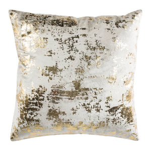 20'' H x 20'' W Beige/Gold Reynold Throw Pillow HA9709