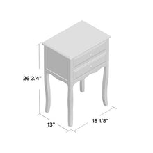 Load image into Gallery viewer, Joanna 2 - Drawer Solid Wood Nightstand Antique White(1453)
