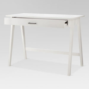 Paulo Wood Writing Desk with Drawers White(1349)