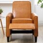 Load image into Gallery viewer, Dracut 20&quot; Manual Recliner Faux Leather Mocha #332HW
