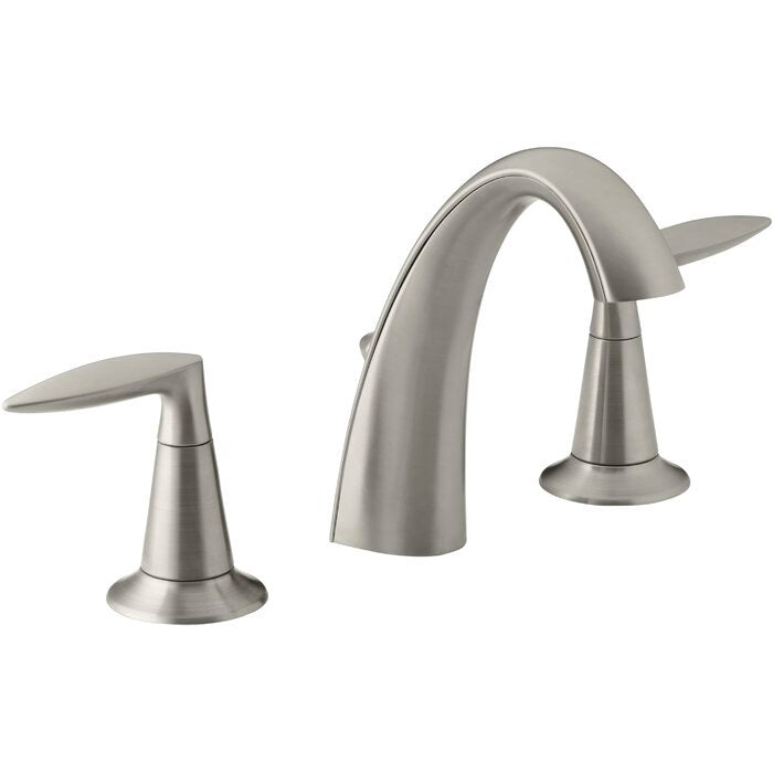 Vibrant Brushed Nickel Alteo Widespread Bathroom Sink Faucet with Drain Assembly(248)